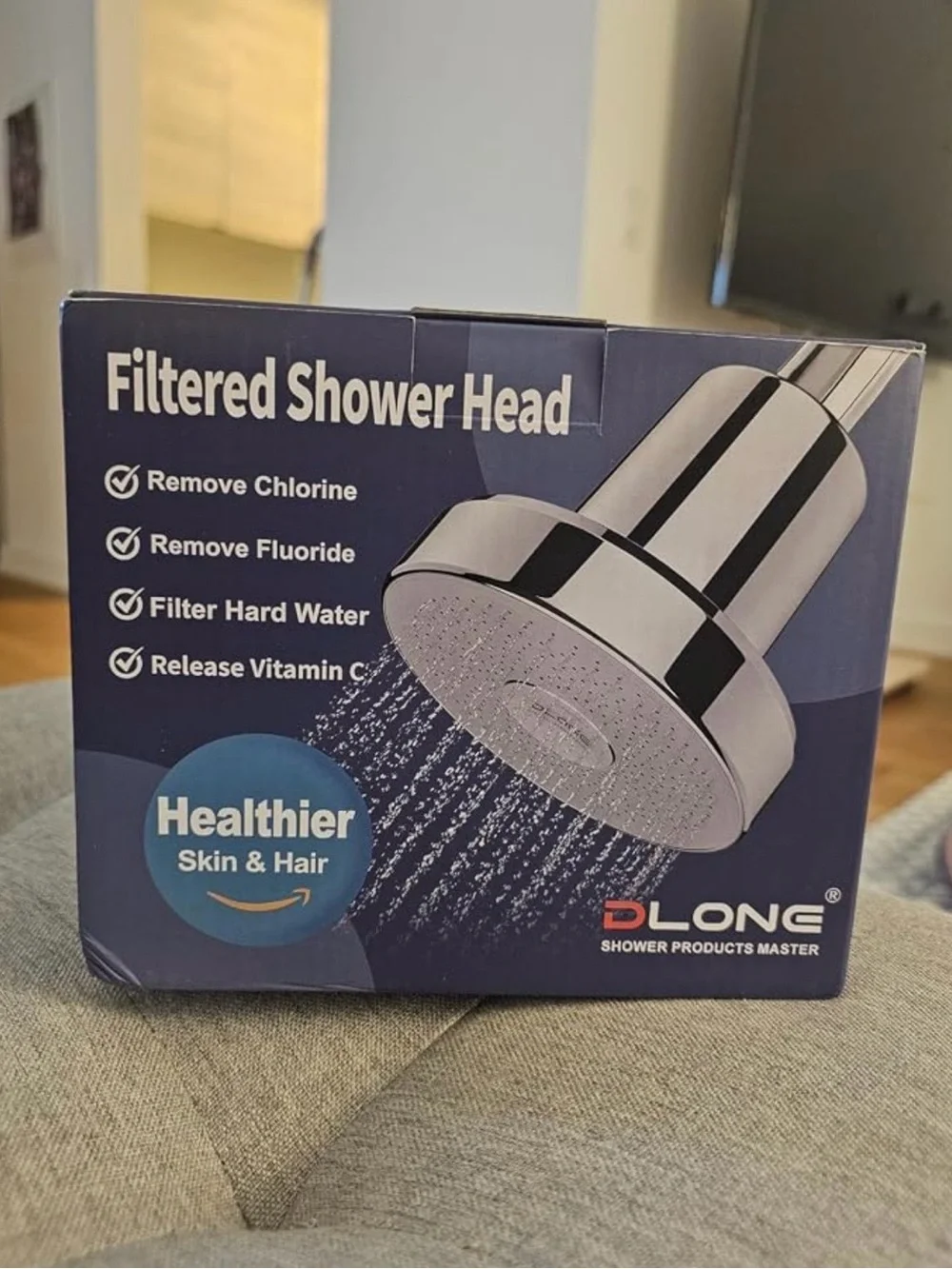 Chrome Filtered Shower Head - Polished Silver